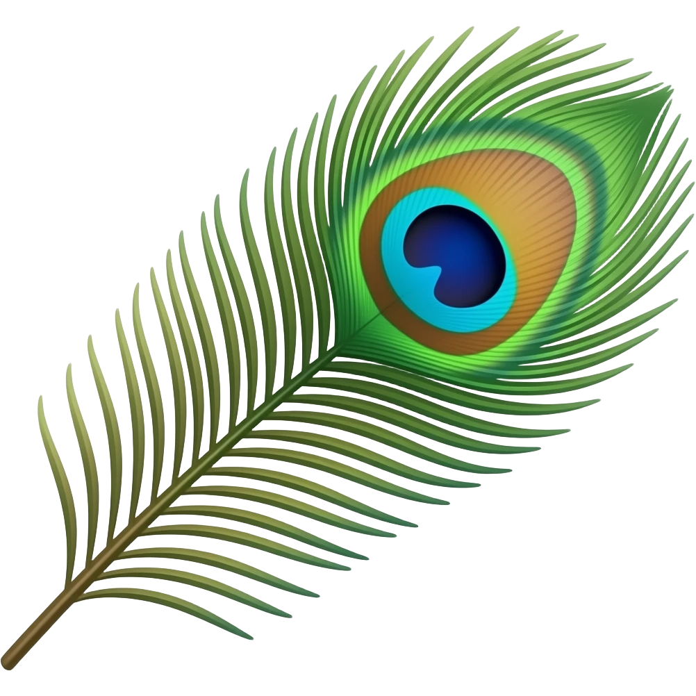 I need beautiful peacock feather. It has to look like real feather emoji