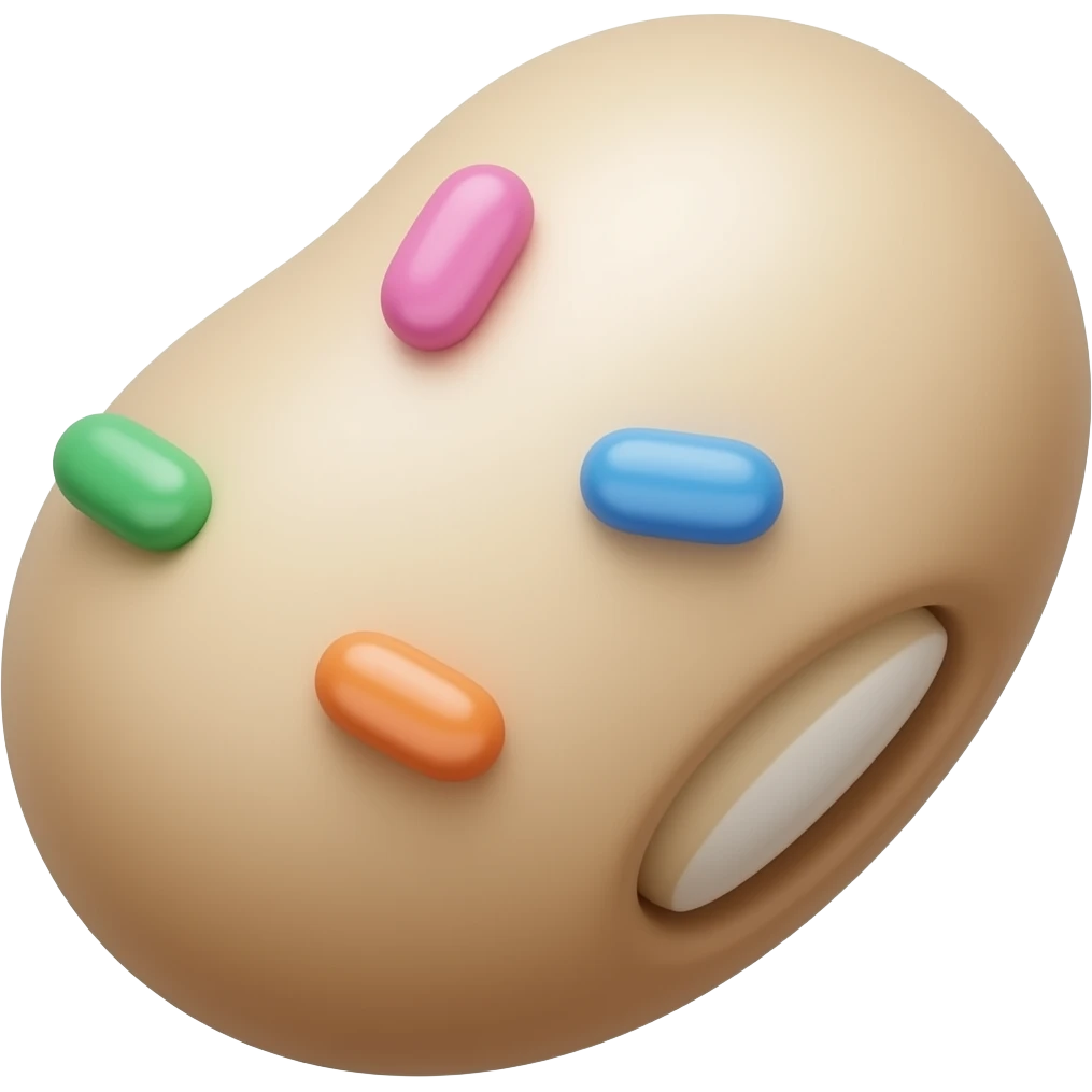 make me an emoji that looks like the 'beans' emoji but its 4 sprinkles emoji