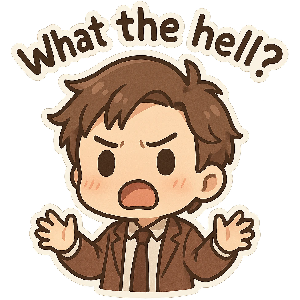 What the hell text remove background emoji