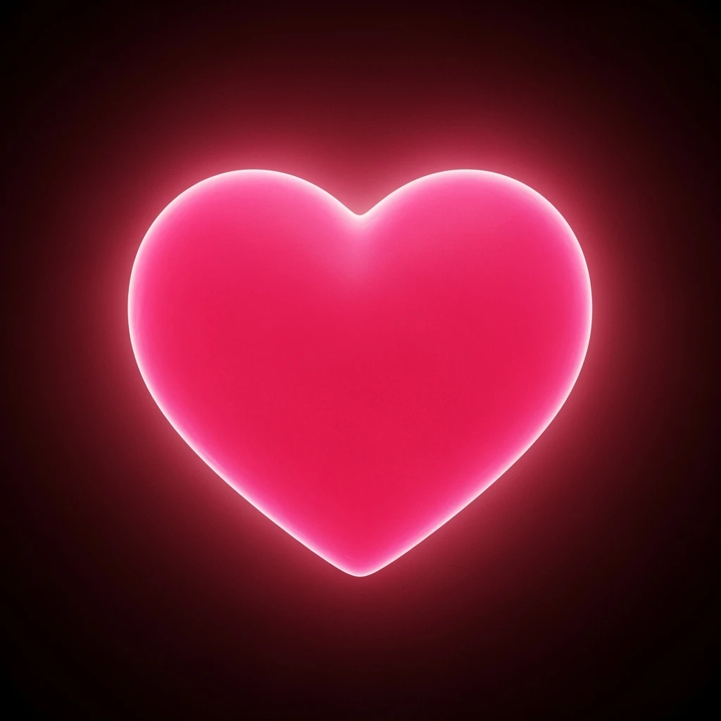 pink heart with a soft glow, ultra detailed emoji