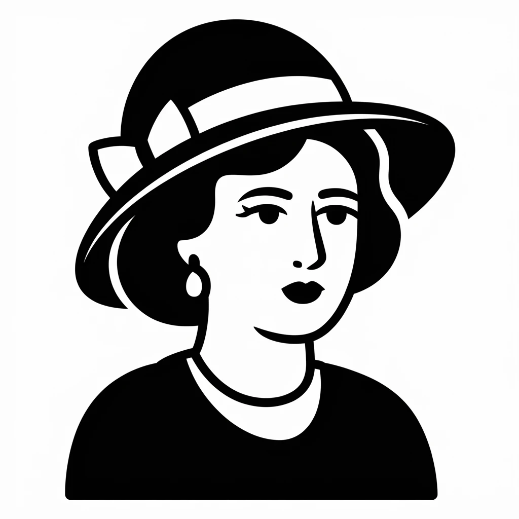 Sophie hat icon black silhouette emoji