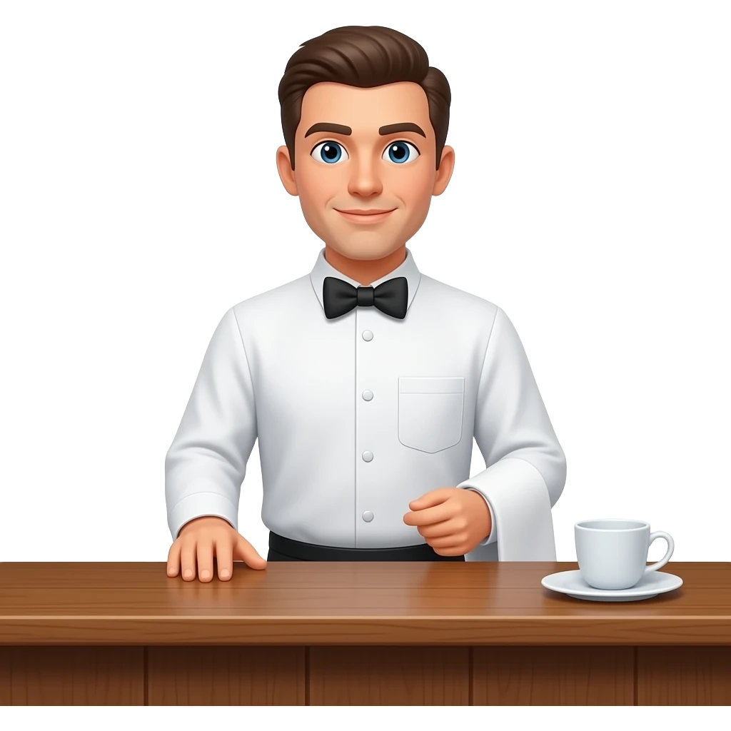 waiter ready to take your order emoji