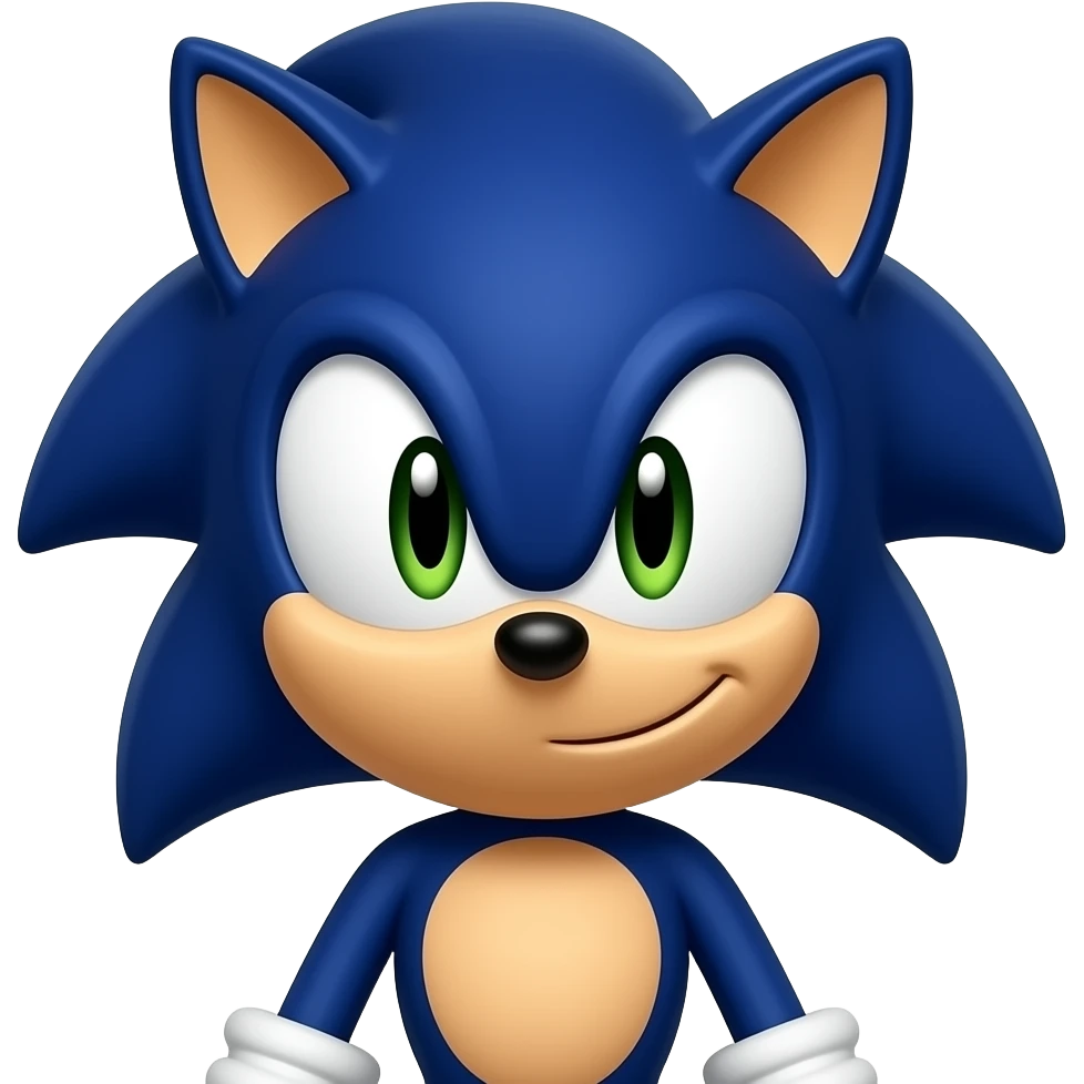 Dark sonic the hedgehog is smiling emoji
