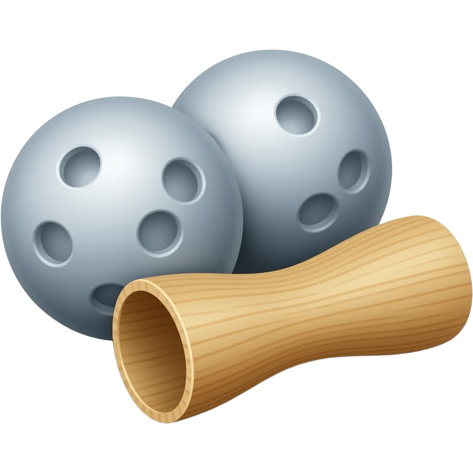 Je veux un emoji de deux boule de pétanque avec un cochonnet emoji