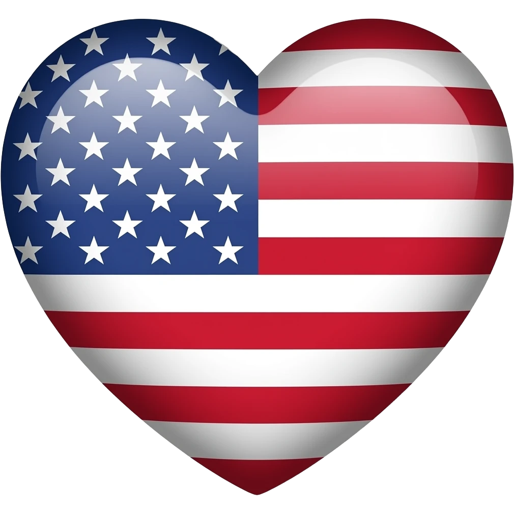 Stars and Stripes + Heart emoji