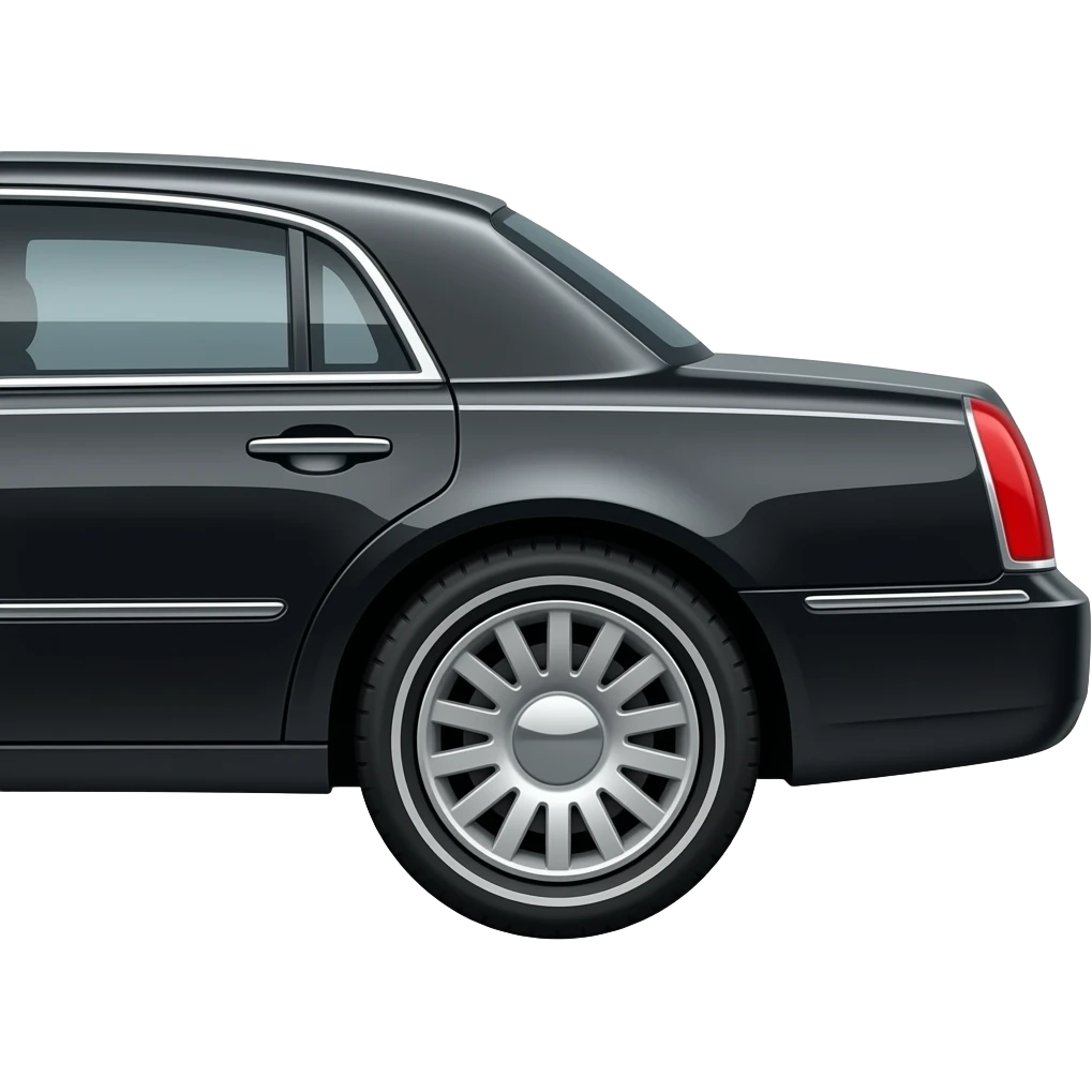 Black limousine as seen from the side emoji