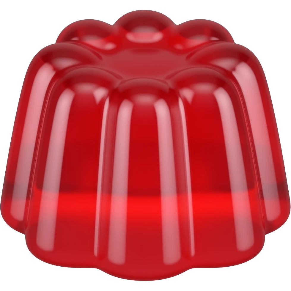 high quilty jelly 3d glossy red emoji