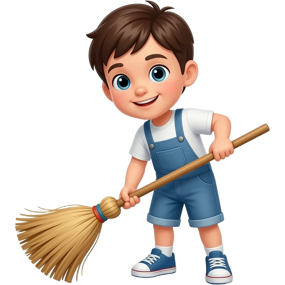 niño barriendo emoji
