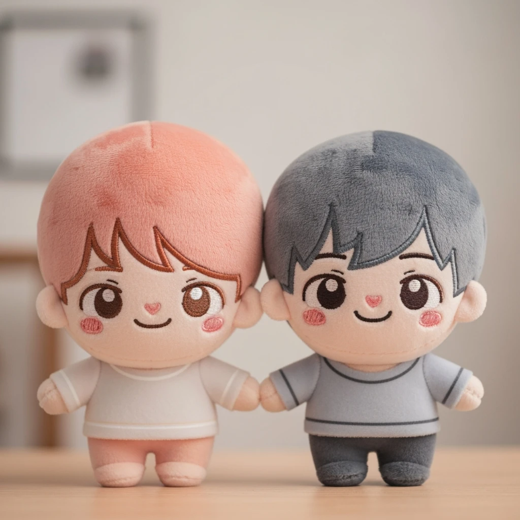 kpop friendship plushie, cute, expressive, minimal emoji