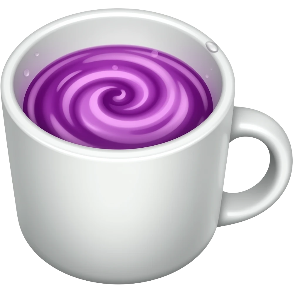 Purple Kool-Aid in a white cup emoji