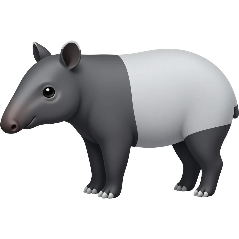 Tapirus terrestris all grey emoji