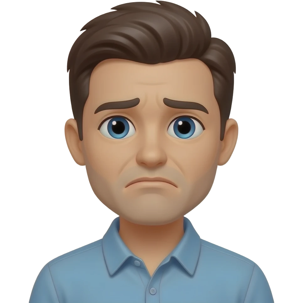 неДовольный человек emoji