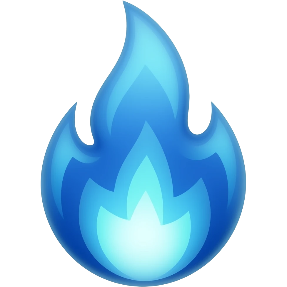 This 🔥 but blue emoji