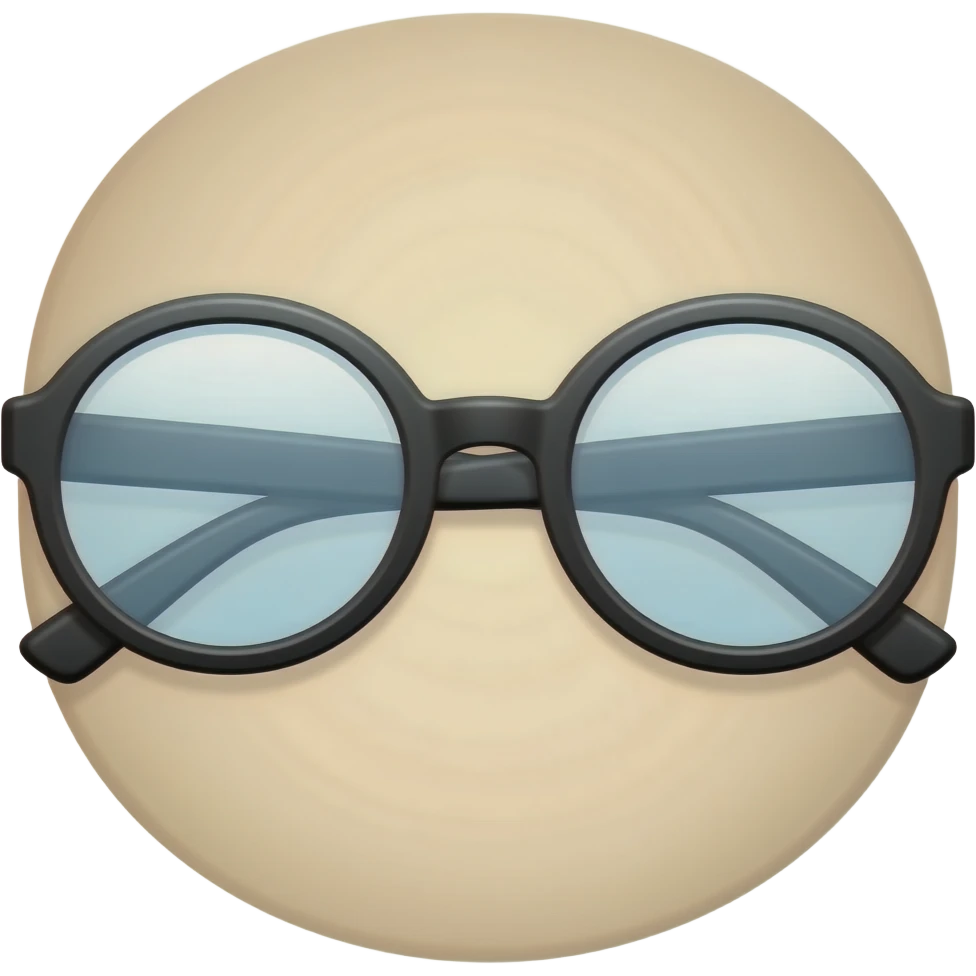 round glasses only emoji