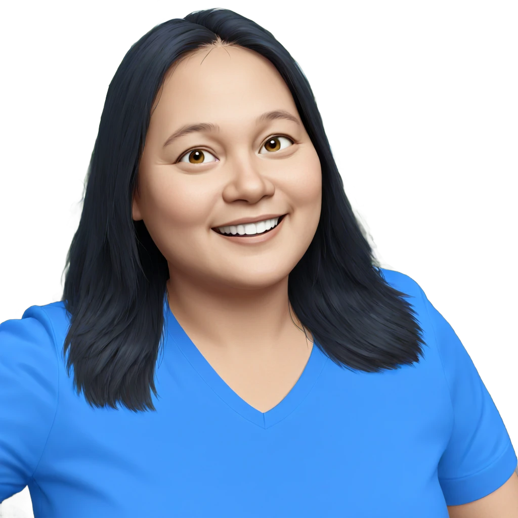 smiling person in blue shirt emoji