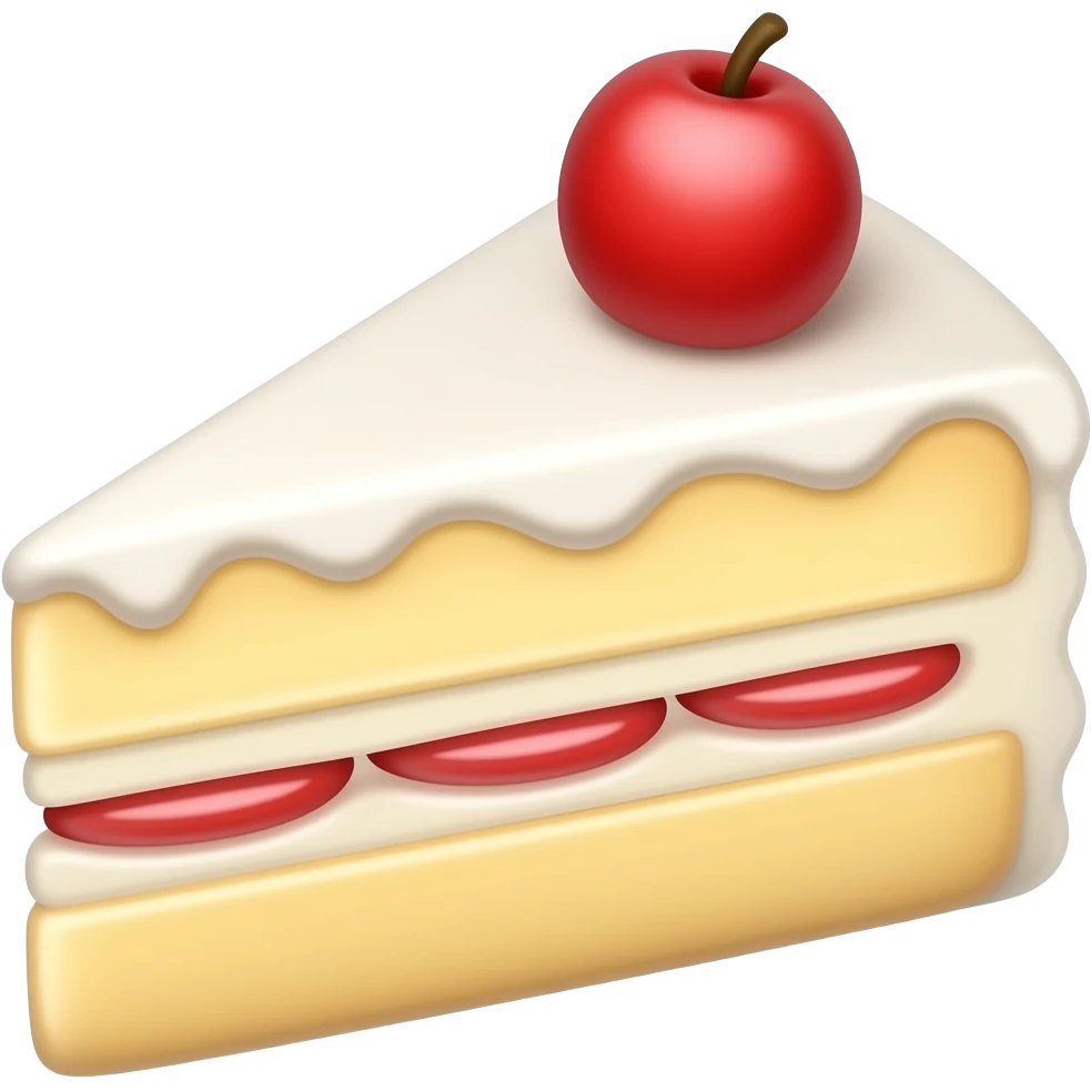 White one sliced cake emoji