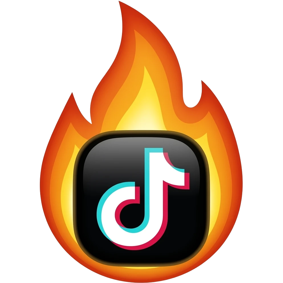Flamme TikTok attention emoji