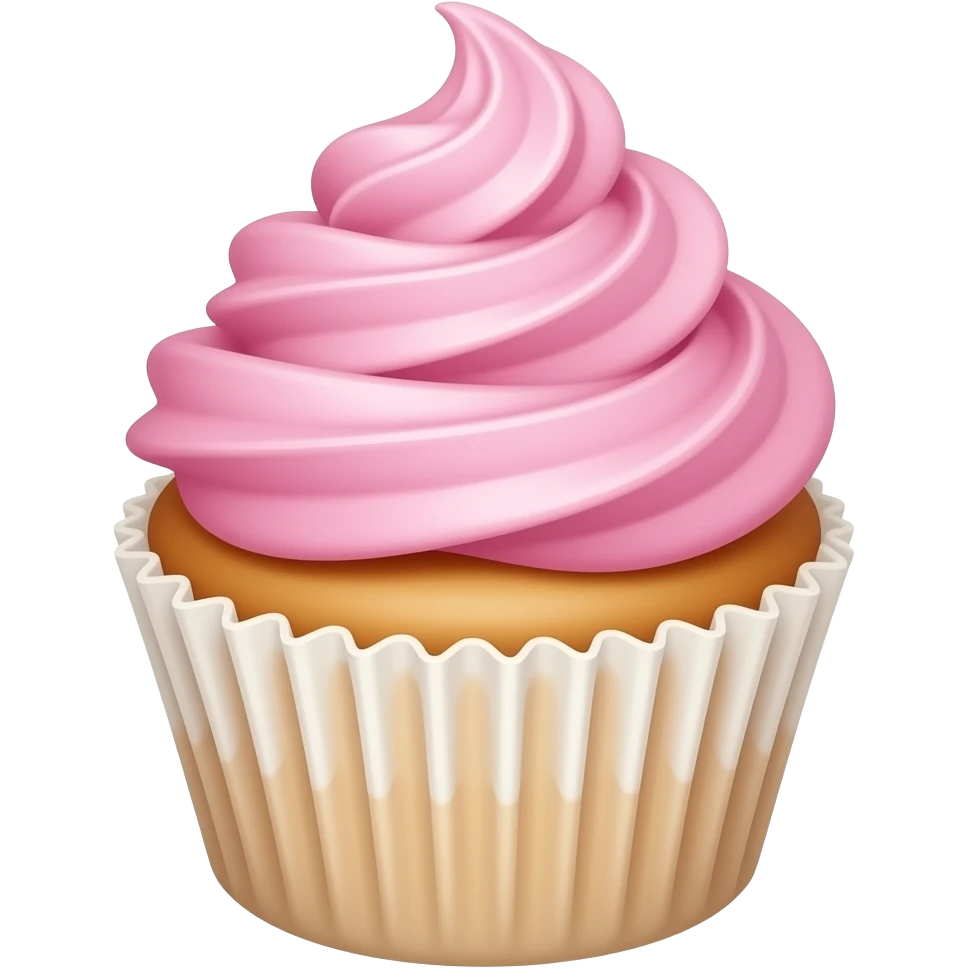 Cupcake with pink icing emoji
