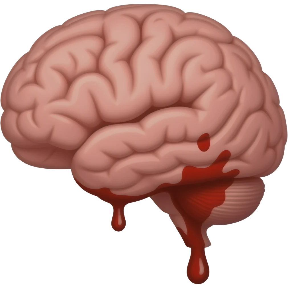 Brain leak emoji