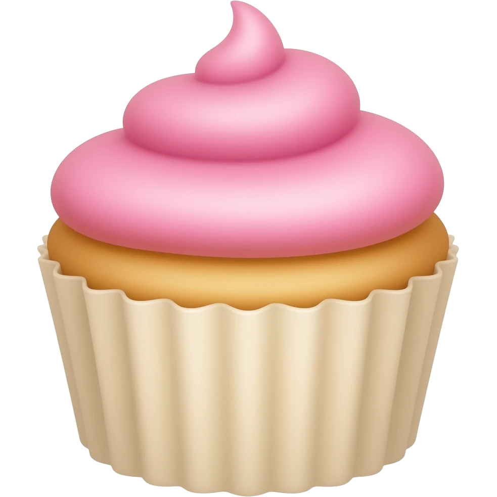 Cupcake with pink icing emoji