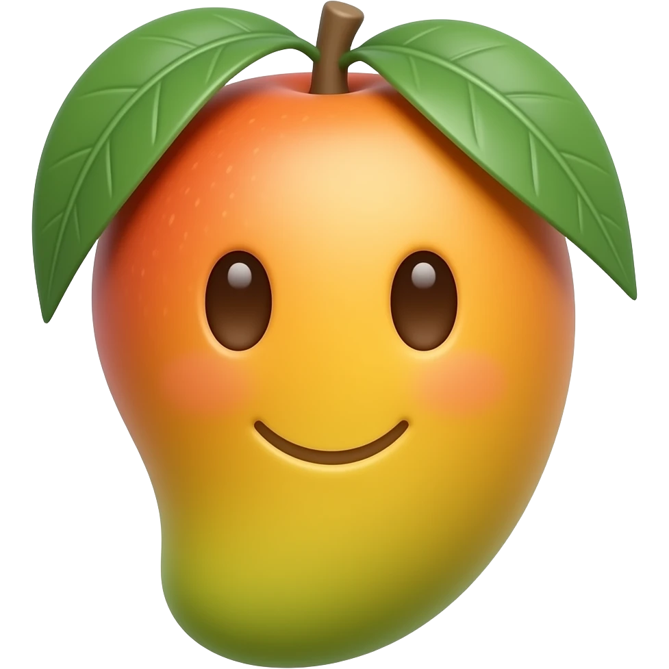 mango with face emoji