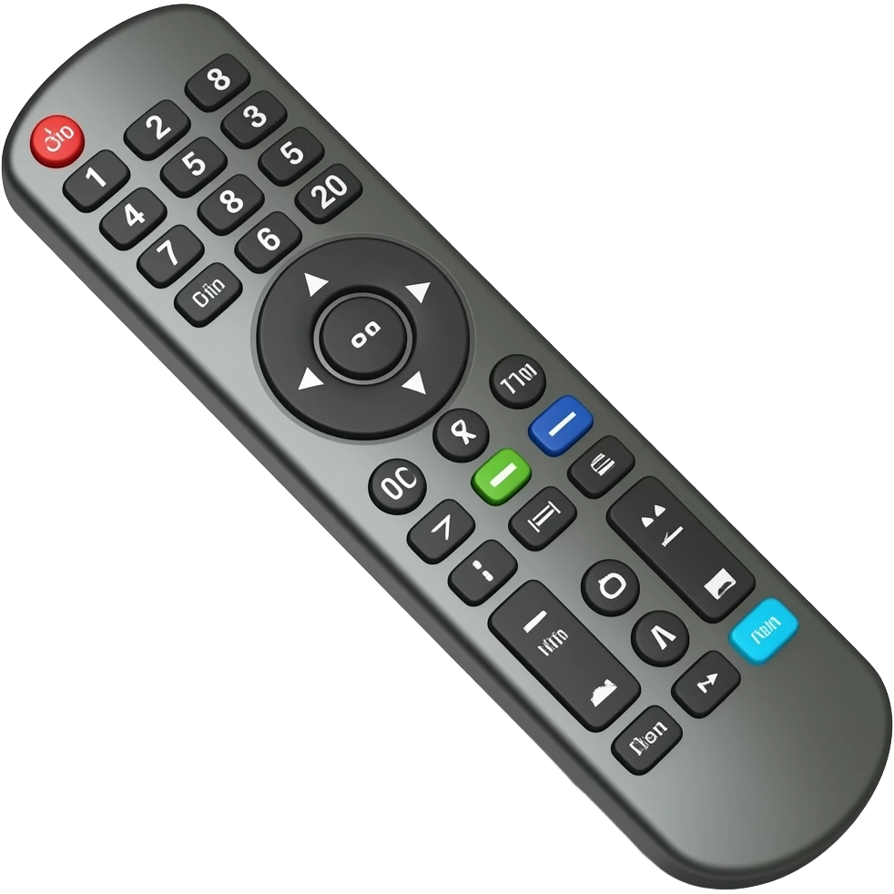 A smart TV 📺 remote with all the buttons and details 🥺✨️📺 emoji