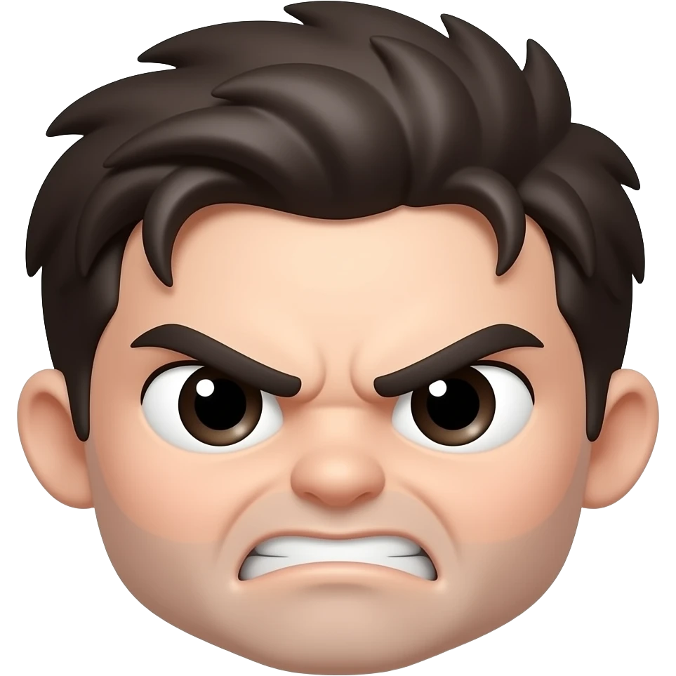 A mad emoji that looks cute emoji