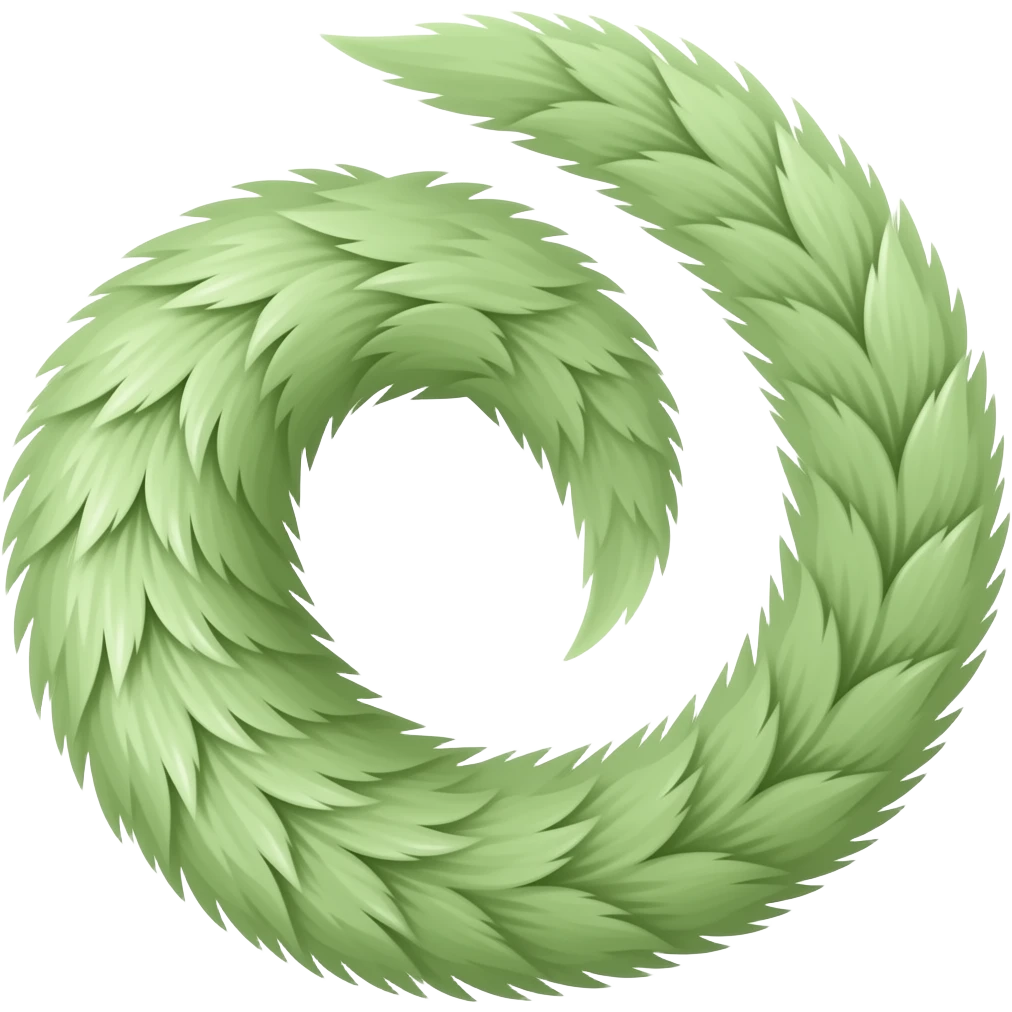 mint leaf green wolf tail emoji