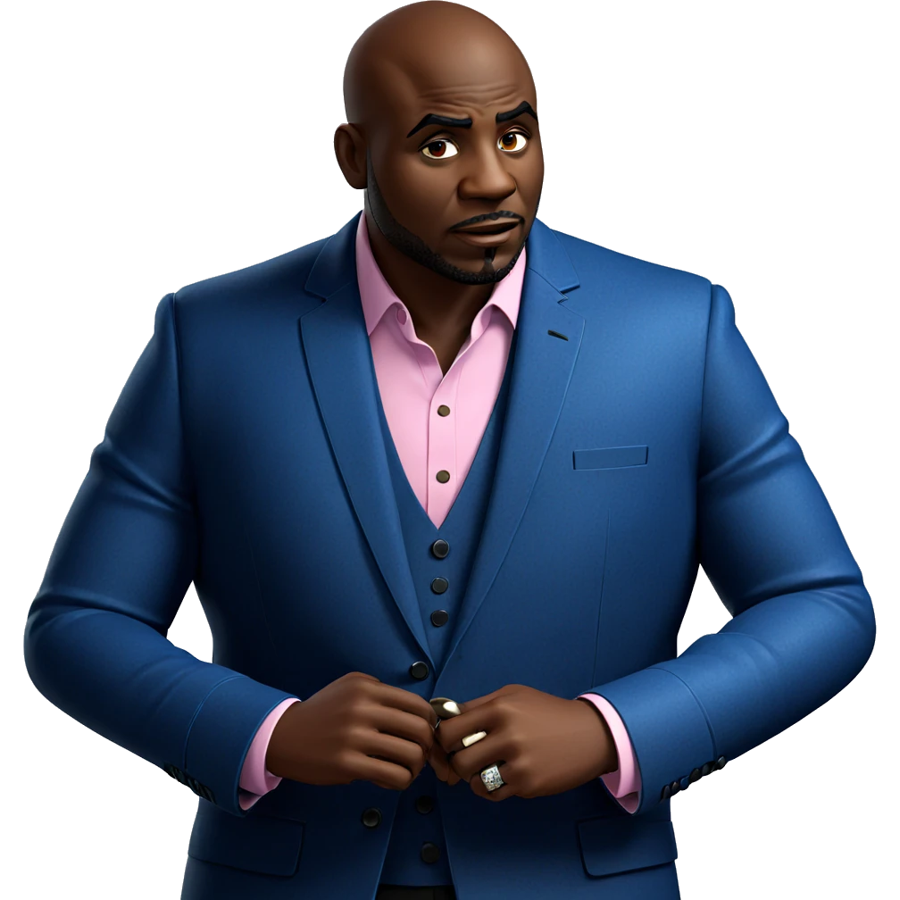 dapper dark-skinned gentleman portrait emoji