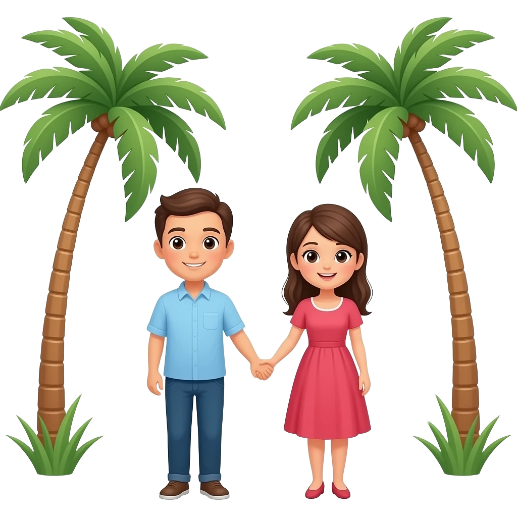 Liebe unter Palmen emoji