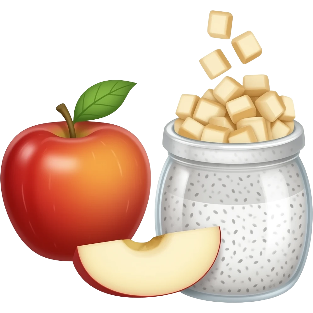 Baked apple and chia pudding emoji