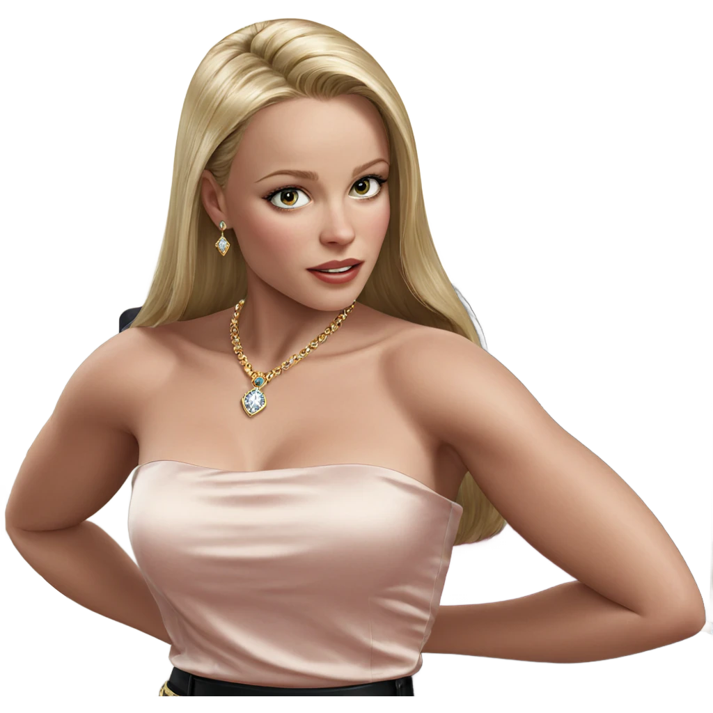 blonde beauty with elegant jewelry emoji