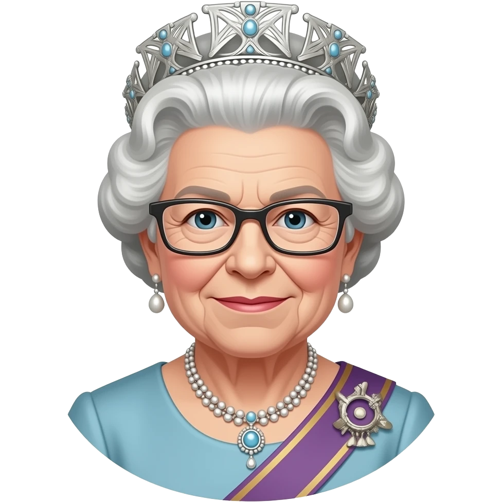 Elizabeth ll gaafas rectangulares. emoji