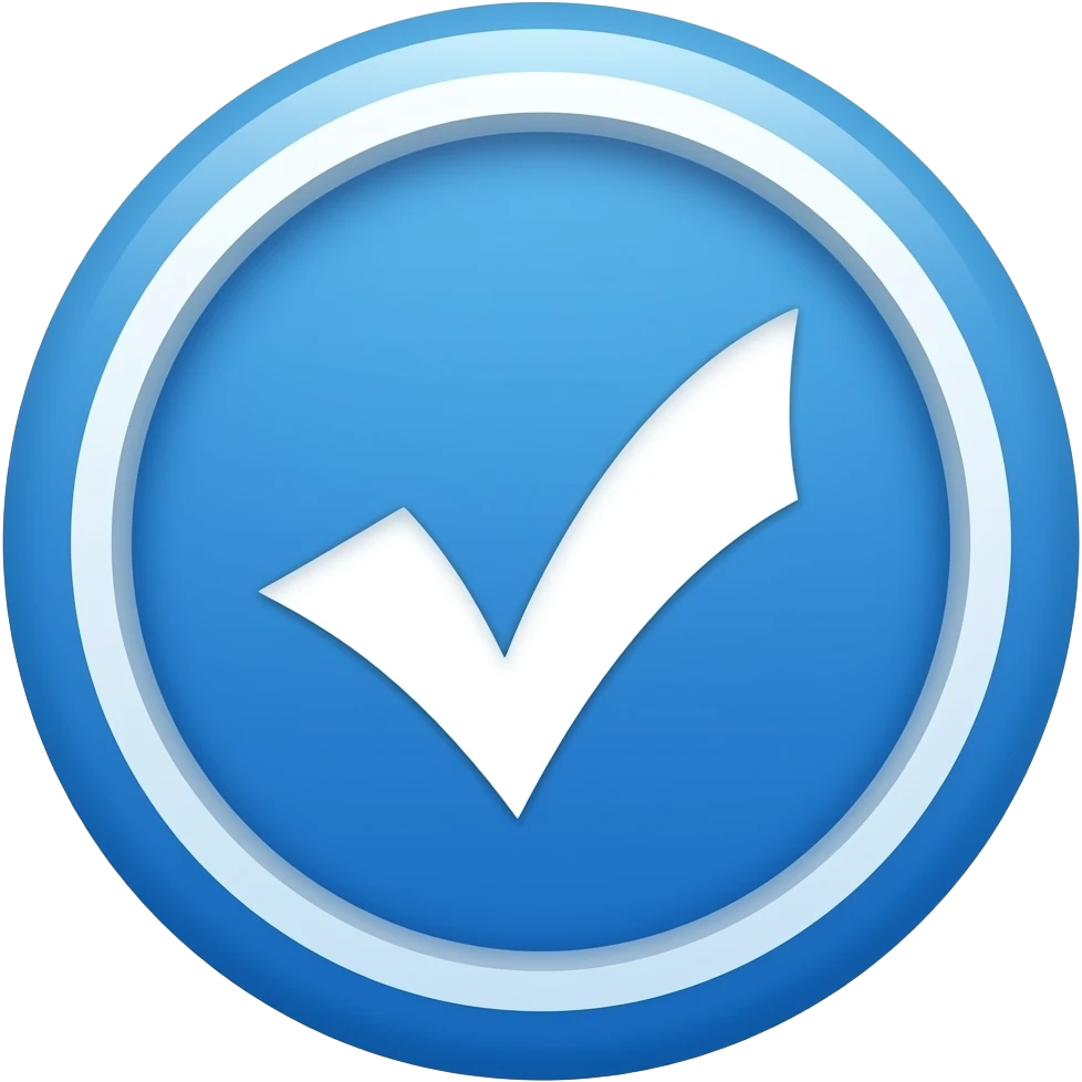 Verification 🔵+✅= emoji