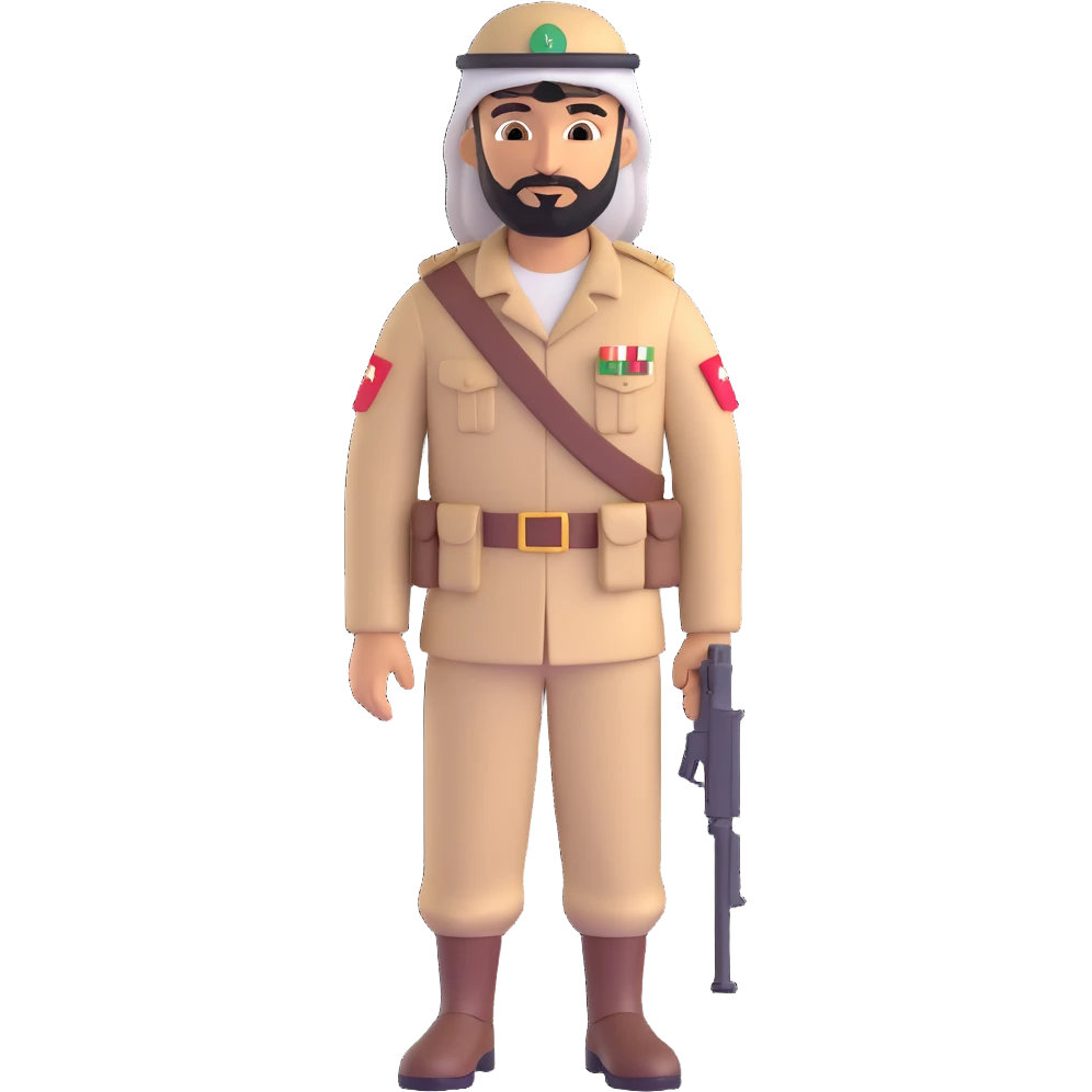 Arab soldier full length emoji