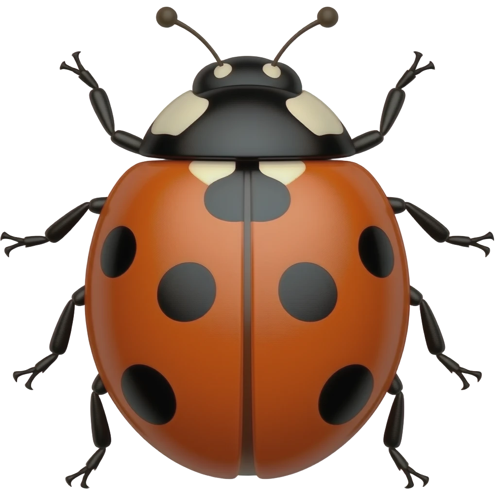 Cartoon 2d lady bug emoji