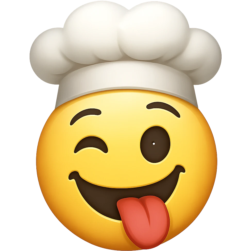 funny emoji with chef hat, remove background emoji