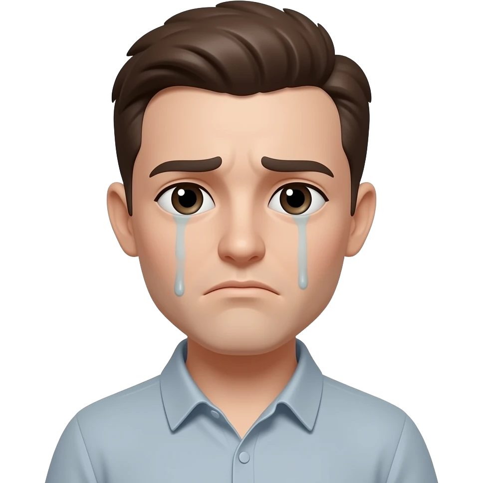 Emoji cara triste piel color blanco emoji