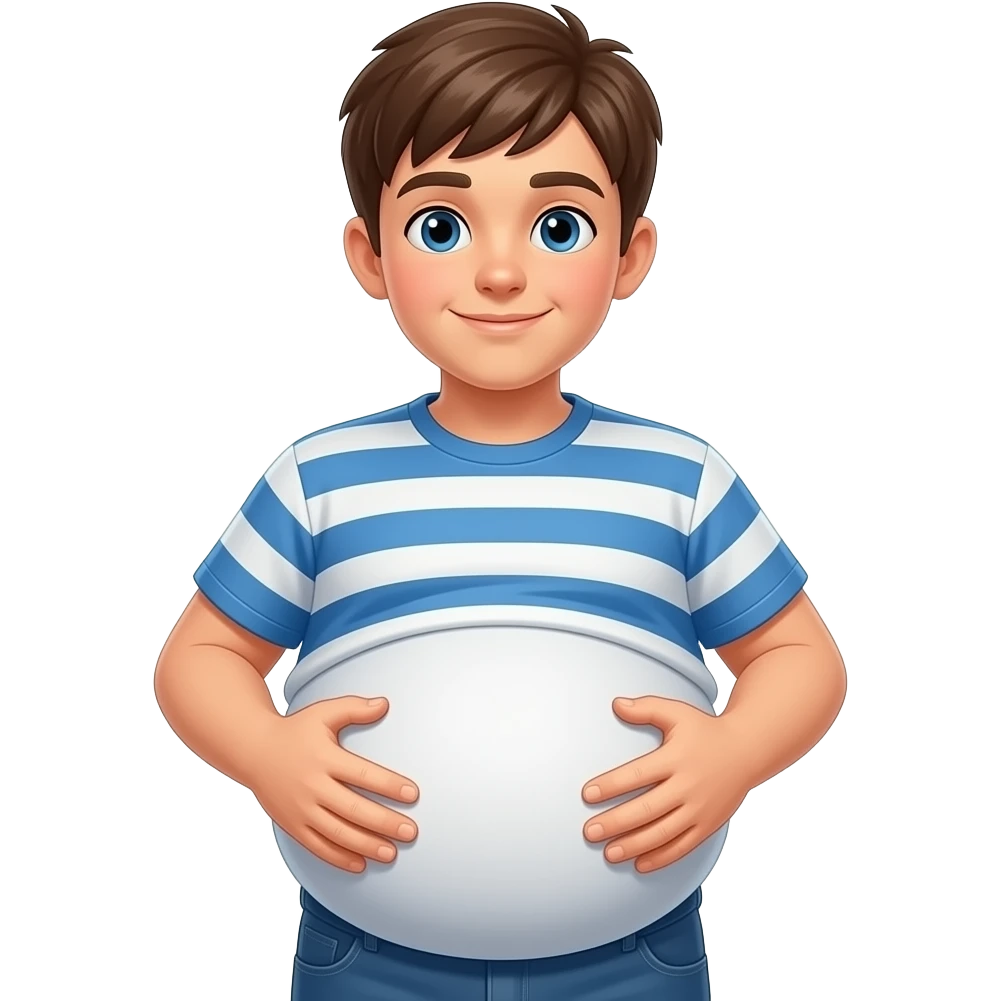 Zrób chłopak 13 latek bardzo ogromnym brzuchem emoji