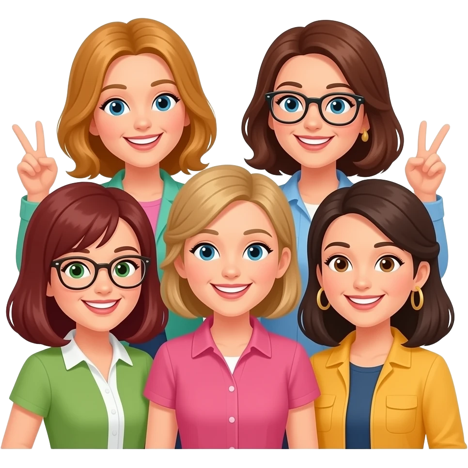 5 ladies first time book club having fun emoji