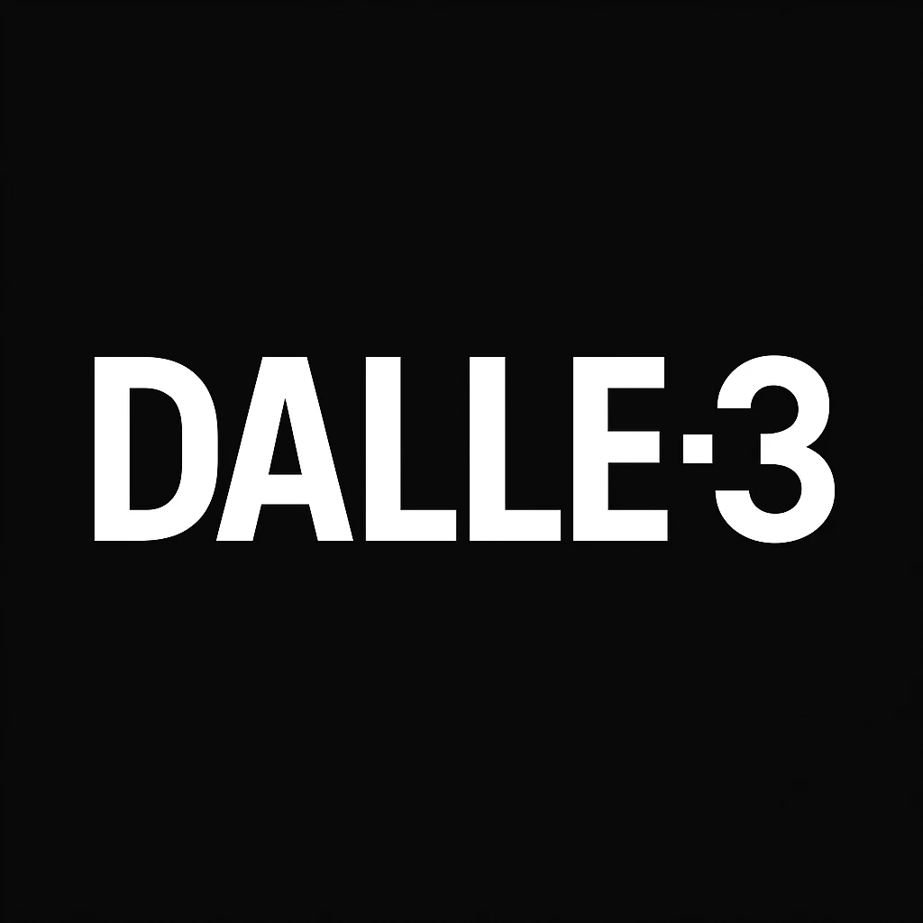 make the logo of "DALLE.3" black background  emoji