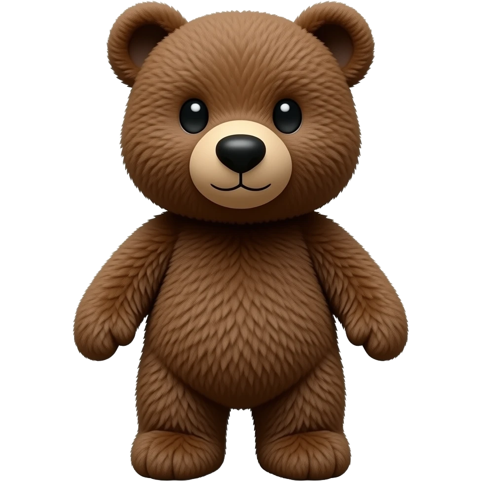 Peluche ours brun emoji