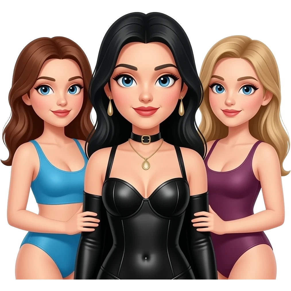 Dominatrix threesome emoji