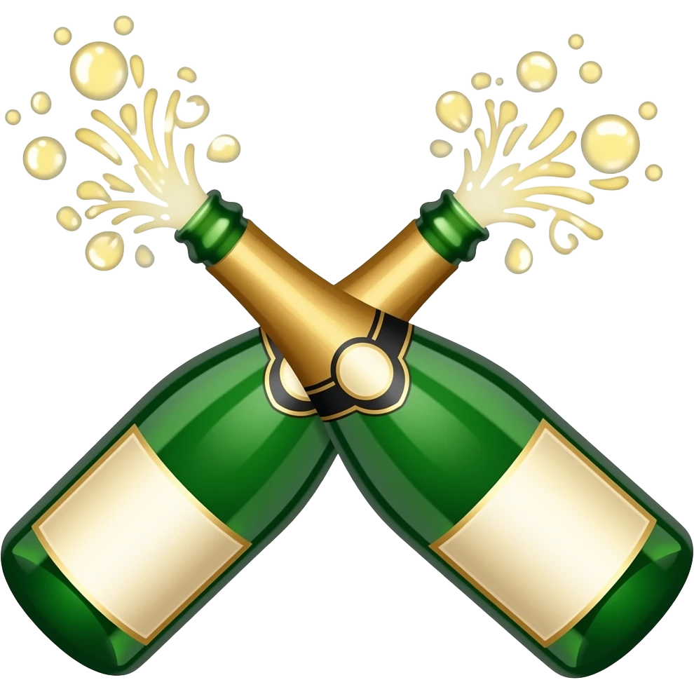 champagne pop emoji for milestone events emoji