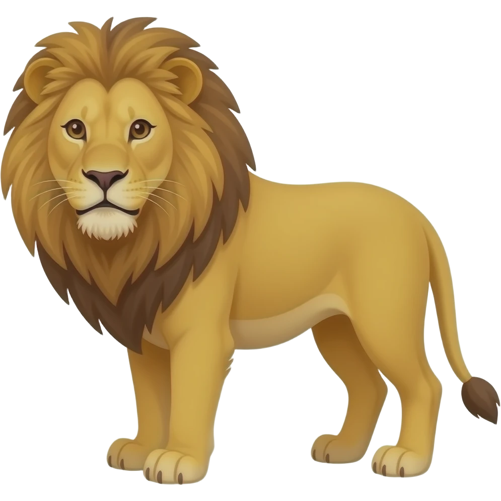 Lion with yellow emoji