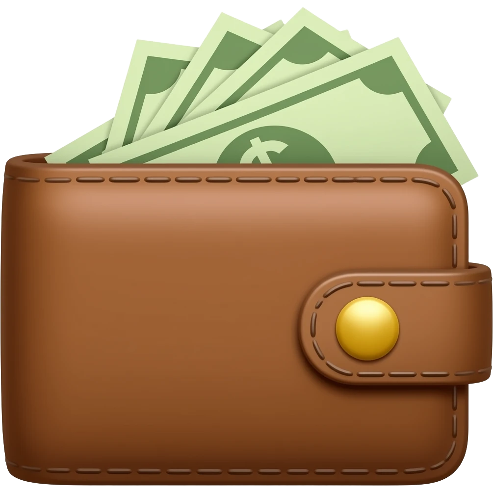 portfel z pieniedzmi emoji