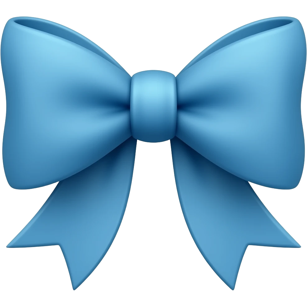 Blue bow emoji