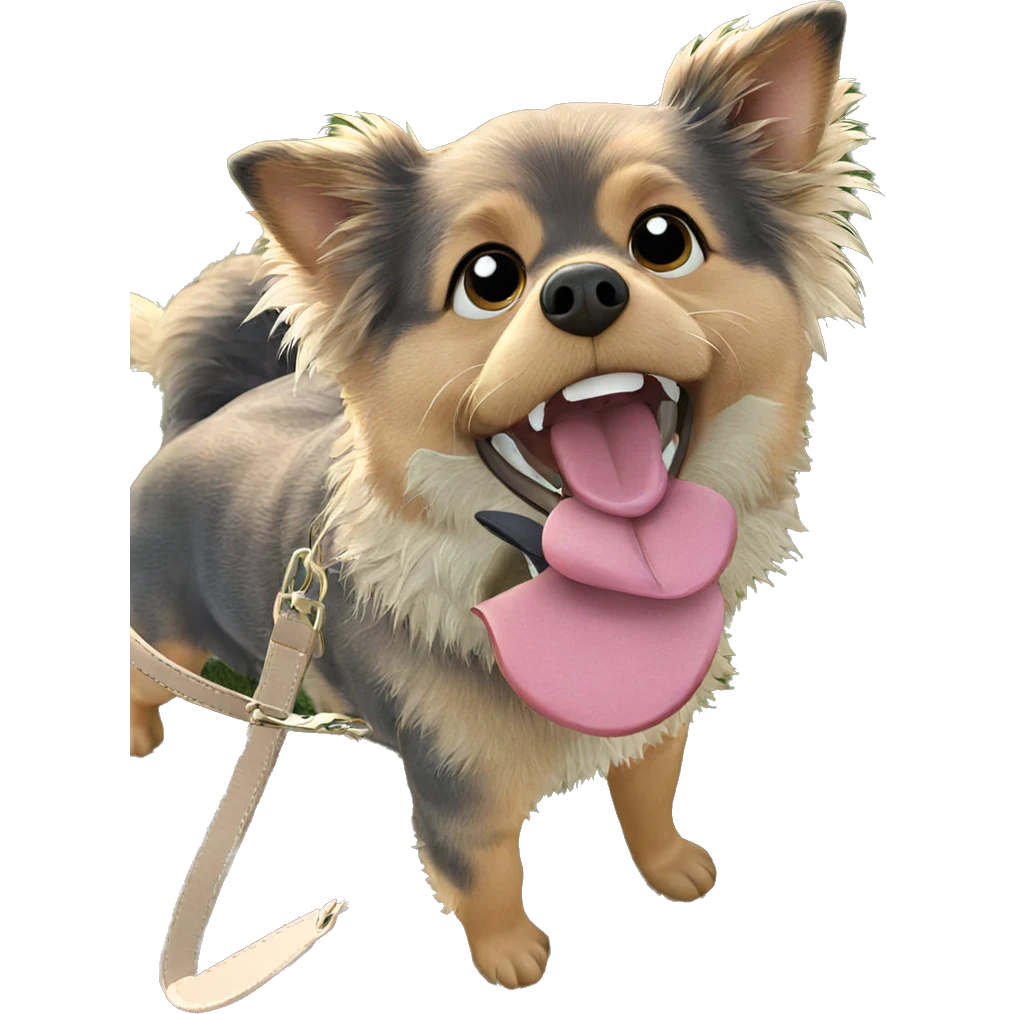 dog playing in the grass emoji