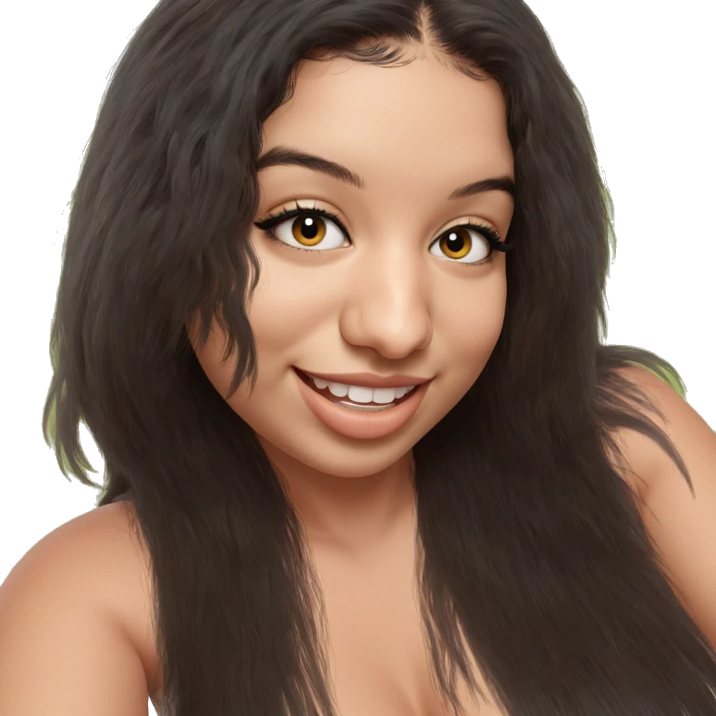smiling girl with black hair emoji
