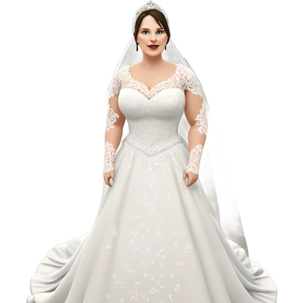 bride in white dress indoor emoji